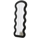 Flannel Full Length Wave Floor Mirror with Stand for Bedroom living room Hanging or Against The Wall 90696123