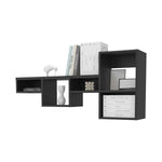 ZUN Globe Wall-Mounted Shelf Unit with 5 Shelves, Black B128P237186