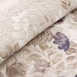 ZUN 6 Piece Printed Quilt Set with Throw Pillows Taupe Full/Queen B03597426