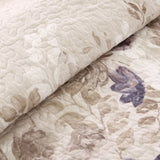 ZUN 6 Piece Printed Quilt Set with Throw Pillows Taupe Full/Queen B03597426