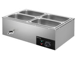 110V 600W 5L*4 Stainless Steel Four Plates Heating Food Warming Soup Pool Silver 89737780