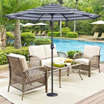 ZUN Umbrella Outdoor Patio Adjustable 9 Ft Patio Umbrella With Tilt Beach Garden W1828P147970