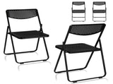 4 Pack Plastic Folding Chairs, Lightweight Stackable Commercial Chairs, Portable Event Seats Indoor 82654466