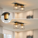 ZUN Kimbler 2-Semi Flush Mount Kitchen Pendent Light[No Bulb][Unable to ship on weekends, please place 96808961