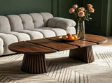 Wooden Round Wooden Coffee Table, Flexible and Extendable, Multi-functional and Space-saving, W3590P491826