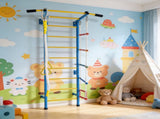 5 in 1 Playset Laddeer Wall Gym With Rope Ladder, Pull-up Bar, Wall Ladder, Rope, And Gymnastic W1408P427540