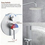 Shower System Shower Faucet Combo Set Wall Mounted with 10" Rainfall Shower Head and handheld shower 37654644
