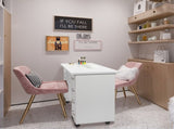 Manicure Nail Table with Drawer White 76449024