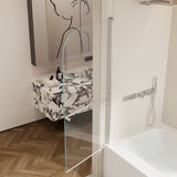 30 in. W * 58 in. H rotation shaft door Shower Doors for Bathtub, 1/4" Thick SGCC Tempered W2965P277718