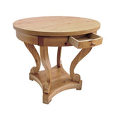 ZUN Curved Legs Farmhouse Style Small Size Round Dining Table End Table Side Table Coffee Table for W1435P228915