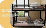 Twin Over Twin Metal Bunk Bed for Kids Boys Girls,Metal Structure Bedframe with Ladders & W1935P279723