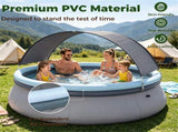 118 x 68 Large Capacity Outdoor Inflatable with Sunshade Tent, TearResistant PVC BlowUp 90250049