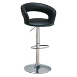 Black and Chrome Adjustable Bar Stool B062P145639