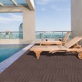 Plastic Interlocking Deck Tiles, 11.8"x11.8", Patio Flooring Outdoor Waterproof All 16456452