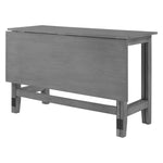 ZUN TOPMAX Farmhouse Wood Extendable Dining Table with Drop Leaf for Small Places, Gray WF322911AAE