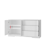 Sideboard Buffet Cabinet with Storage, Modern Kitchen Buffet Storage Cabinet with Drawer and Doors, W1321P289095