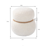 WKJ1Y White snowman stool, Greig plush cushion, playful and cute, suitable for any spacehite W2085P166458