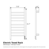 Brushed Nickel Heated Towel Rack for Bathroom,Wall Mounted with Intelligent Touch Screen Timer, 99313636