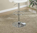 Classic Armrest Tufted White Faux Leather Upholstered Faux Leather Barstool / Chair Adjustable HS00F1562-ID-AHD