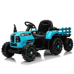 ZUN Ride on Tractor with Trailer,24V 400W Powered Electric Tractor Toy w/Remote Control,electric car for W1578P194692