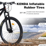 ZUN Mountain Bike for Men and Women 26 inch 24 Speed Suspension Fork KENDA Tires W1019P187578