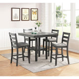 5 Piece Counter Height Dining Set in Grey B01682319