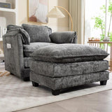 55.32*39.76" Oversized Sofa Indoor,Portable ottoman,Boucle Single Sofa Bed with Wider seat,Double W2715P269755