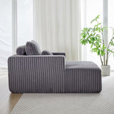 62.5-Inch Corduroy Sponge Sofa Lounge Chair,No Assembly Required,Fluffy Modern Sleeper Chair for W834P206041