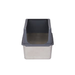 ZUN XXL Stainless Steel Cat Litter Box with Lid, Extra Large Litter Pan with High Sides, Easy Cleaning, 13774354