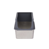 ZUN XXL Stainless Steel Cat Litter Box with Lid, Extra Large Litter Pan with High Sides, Easy Cleaning, 13774354