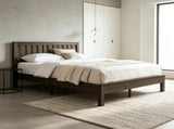 Queen Size Wood Platform Bed with Headboard & Footboard 57100833