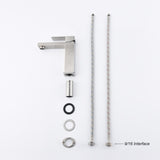 Waterfall Spout Bathroom Faucet,Single Handle Bathroom Vanity Sink Faucet W928124227