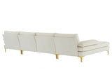 280*130*85 U-Shaped 4-Seat Linen Seat Frame Wooden Frame Back Iron Frame Golden Feet Indoor Modular 61904098