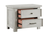 Classic Light Gray Finish Nightstand of 2x Drawers Wooden Bedroom Furniture 1pc B011P355871