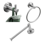 ZUN High Quality Rustproof 304 Stainless Steel Brushed Silver Polishing Bathroom Accessories Set Robe 36588687