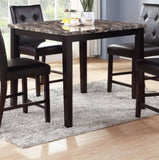 ZUN Dining Table Faux Marble Top Birch Veneer MDF Dining Room Furniture 1pc Table B01157354