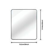 Black 30 "x36" Rectangular Bathroom Wall Mirror W2203P310395