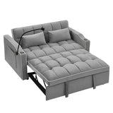 55.51 inch versatile foldable sofa bed in 3 lengths, modern sofa sofa sofa velvet pull-out bed, W2353P151787
