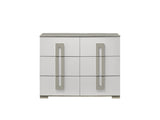 Olivia Contemporary Style 6- Drawer Dresser Made with Wood in White. B009P241736
