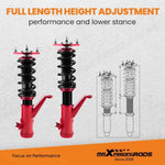 ZUN MaXpeedingrods 24 Level Damper Coilovers Suspension Kit For Honda Civic 01-05 C2406240604 88021750