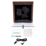 Wooden 3 Automatic Watch Winder, Black Walnut Grain Super Quiet Rotating Box Shaker, 4 Rotation 87862811