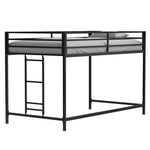 ZUN Adam sturdy junior twin loft bed black for kids, space saving, Loft Bed with easy climbing Ladder B083P168426