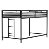 ZUN Adam sturdy junior twin loft bed black for kids, space saving, Loft Bed with easy climbing Ladder B083P168426