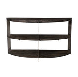 Kalne Console Table Half Moon Shape with 2 Open Shelves T2574P206302