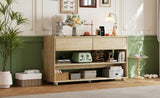 TREXM Console Table for Entryway, Vintage Entryway Table with Drawers and Shelves, Perfect Console N715P233434D