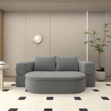 Folding Sofa Bed, Convertible Futon Sleeper Bed, 2-in-1 Foldable Floor Mattress with 2 Pillows, W1960P341382