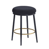 24.75'' Modern Counter Stools Set of 2,Black Counter Stools with iron Frame,Sponge N780P189729B