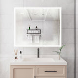 Bathroom Medicine Cabinet with Lights, 3630 Inch LED Medicine Cabinet with Mirror, Double Door W1738100840