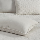 3 Piece Velvet Quilt Set Ivory King/Cal King B03597470