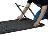 4 Foot Adjustable Height Folding Plastic Table, Black 79504561